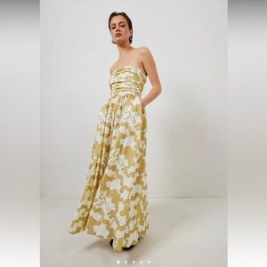 VRG GRL Saint Malo Linen Midi Dress Tropic